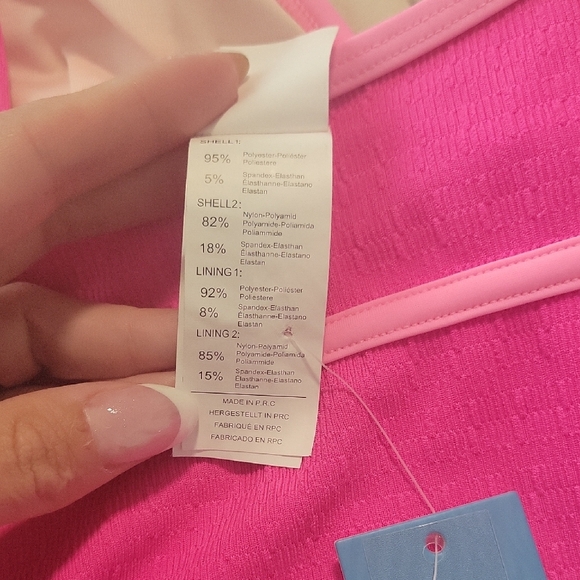 Cupshe | Plunging Pink Piped Tummy Control One-Piece - Picture 8 of 8